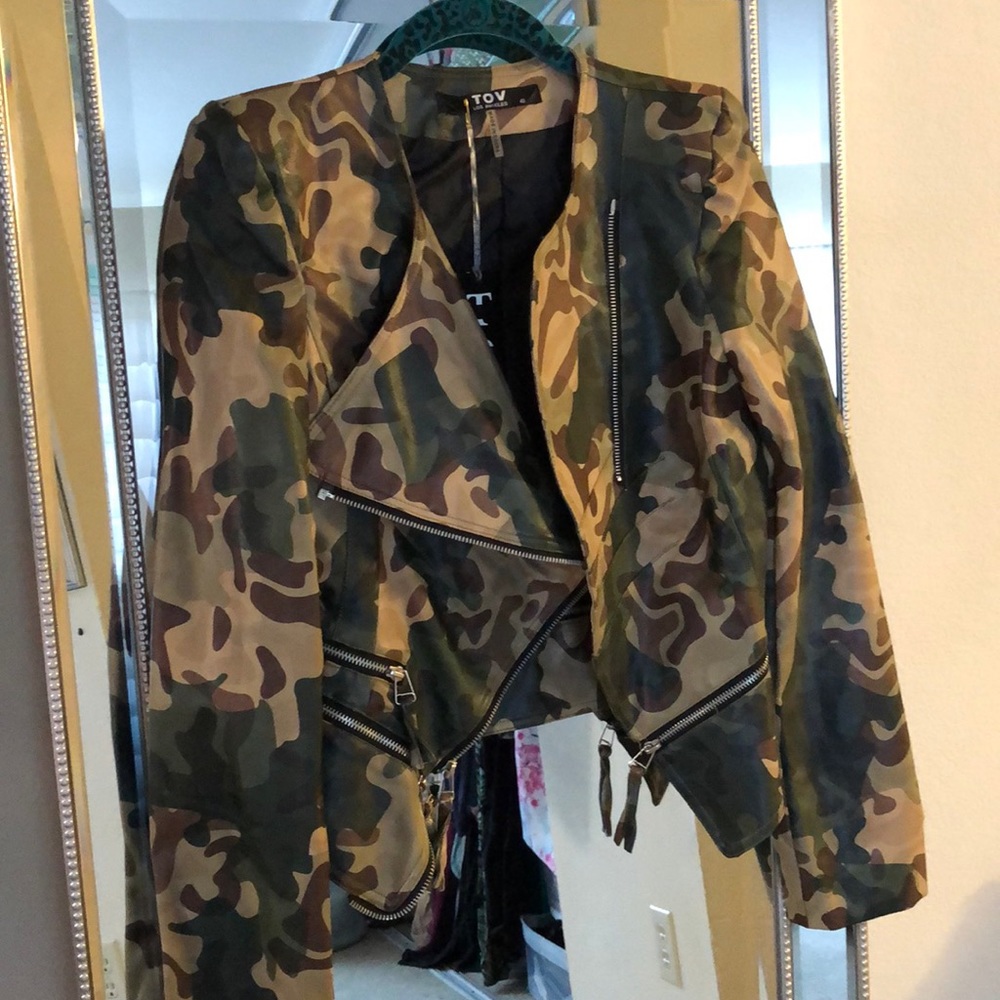 TOV vegan leather camp moto jacket - Picture 6 of 7